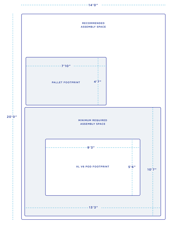 Xl V6 Pod Assembly Clearance Image
